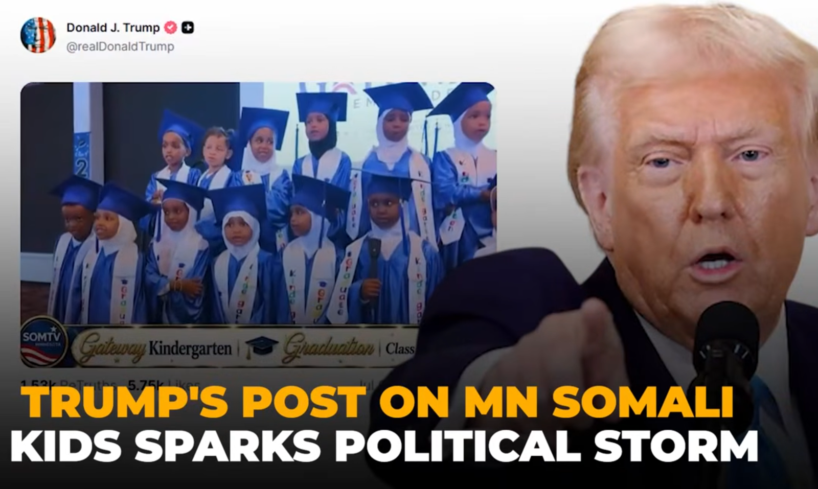 Trump's Post of Somali Schoolchildren Sparks Backlash, Raises Safety Concerns in Minnesota